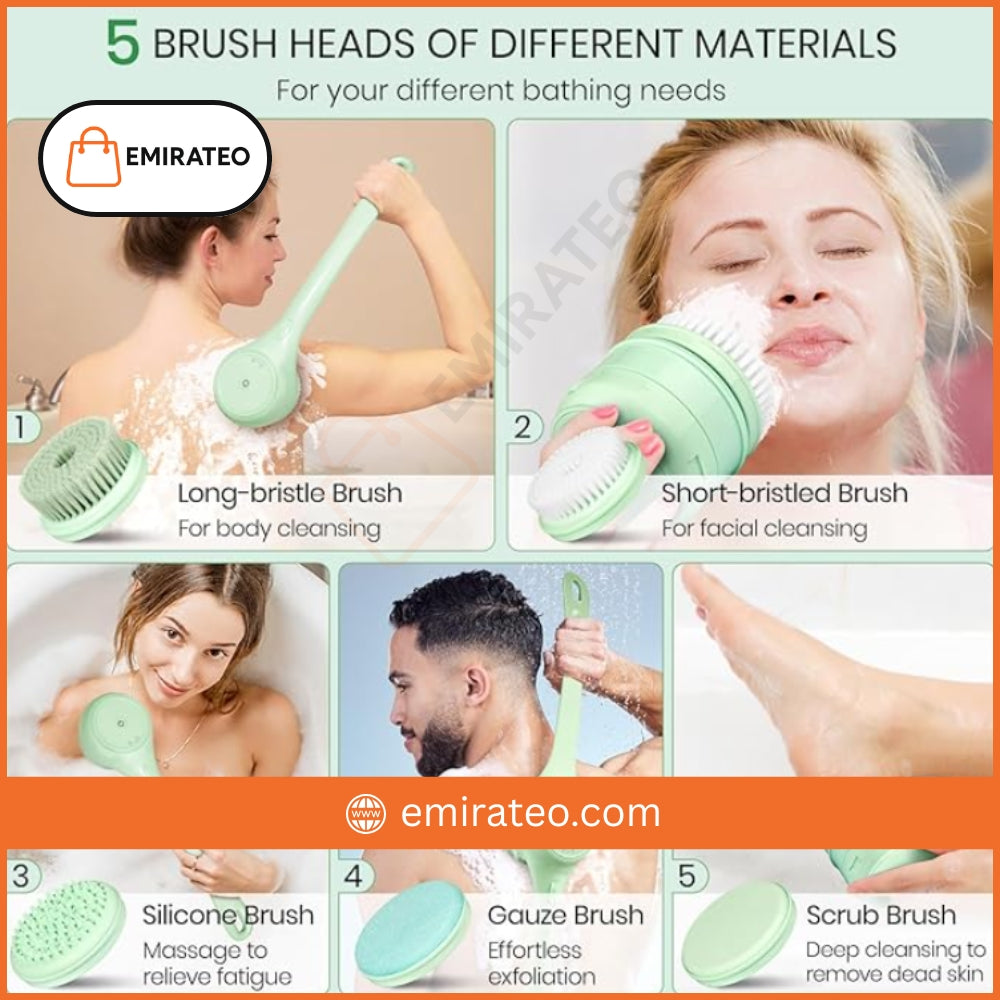 Electric Body Brush for Back and Shower Scrubber