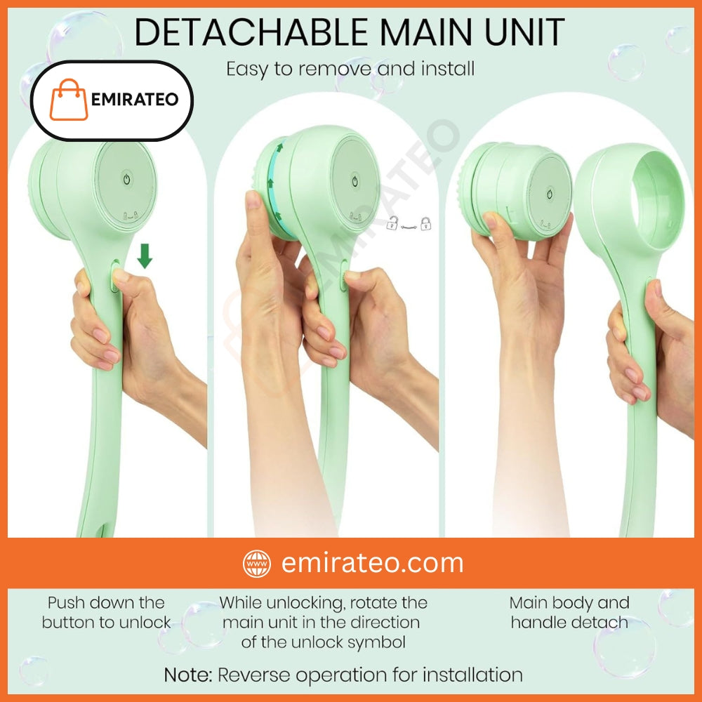 Electric Body Brush for Back and Shower Scrubber