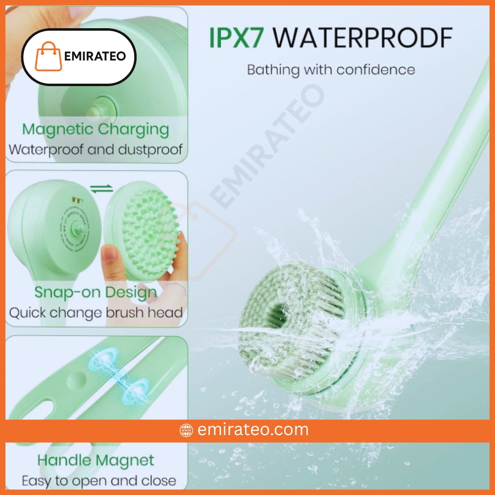 Electric Body Brush for Back and Shower Scrubber